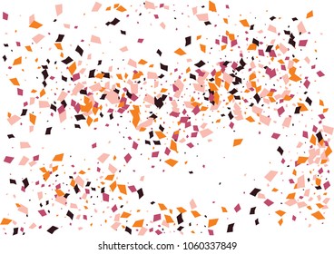 Festive color rectangle confetti background. Abstract frame confetti texture for holiday, postcard, poster, website, carnivals, birthday and children's parties. Cover confetti mock-up. Wedding card 