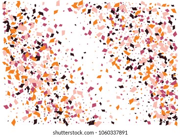 Festive color rectangle confetti background. Abstract frame confetti texture for holiday, postcard, poster, website, carnivals, birthday and children's parties. Cover confetti mock-up. Wedding card 