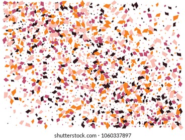 Festive color rectangle confetti background. Abstract frame confetti texture for holiday, postcard, poster, website, carnivals, birthday and children's parties. Cover confetti mock-up. Wedding card 