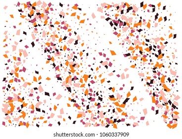 Festive color rectangle confetti background. Abstract frame confetti texture for holiday, postcard, poster, website, carnivals, birthday and children's parties. Cover confetti mock-up. Wedding card 