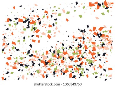 Festive color rectangle confetti background. Abstract frame confetti texture for holiday, postcard, poster, website, carnivals, birthday and children's parties. Cover confetti mock-up. Wedding card 