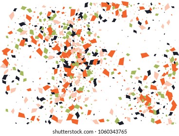 Festive color rectangle confetti background. Abstract frame confetti texture for holiday, postcard, poster, website, carnivals, birthday and children's parties. Cover confetti mock-up. Wedding card 