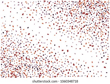 Festive color rectangle confetti background. Abstract frame confetti texture for holiday, postcard, poster, website, carnivals, birthday and children's parties. Cover confetti mock-up. Wedding card 