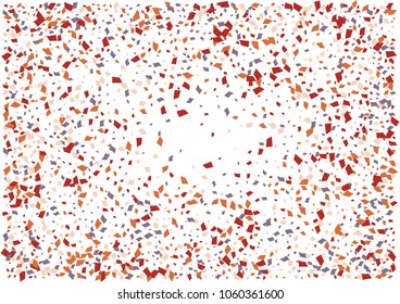 Festive color rectangle confetti background. Abstract frame confetti texture for holiday, postcard, poster, website, carnivals, birthday and children's parties. Cover confetti mock-up. Wedding card 
