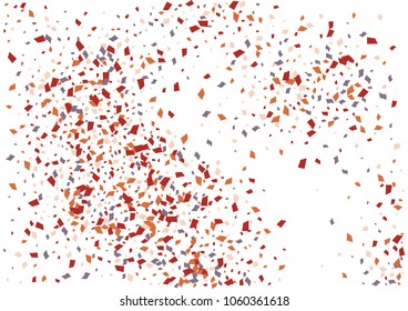 Festive color rectangle confetti background. Abstract frame confetti texture for holiday, postcard, poster, website, carnivals, birthday and children's parties. Cover confetti mock-up. Wedding card 