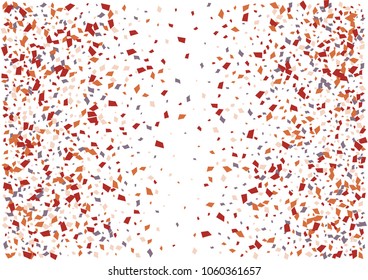 Festive color rectangle confetti background. Abstract frame confetti texture for holiday, postcard, poster, website, carnivals, birthday and children's parties. Cover confetti mock-up. Wedding card 