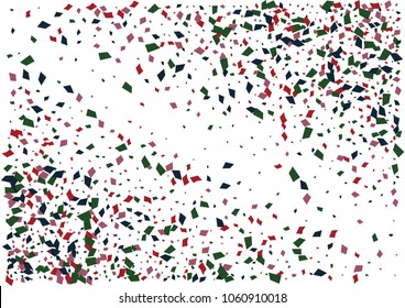 Festive color rectangle confetti background. Abstract frame confetti texture for holiday, postcard, poster, website, carnivals, birthday and children's parties. Cover confetti mock-up. Wedding card 
