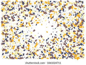 Festive color rectangle confetti background. Abstract frame confetti texture for holiday, postcard, poster, website, carnivals, birthday and children's parties. Cover confetti mock-up. Wedding card 