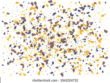 Festive color rectangle confetti background. Abstract frame confetti texture for holiday, postcard, poster, website, carnivals, birthday and children's parties. Cover confetti mock-up. Wedding card 
