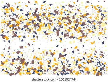 Festive color rectangle confetti background. Abstract frame confetti texture for holiday, postcard, poster, website, carnivals, birthday and children's parties. Cover confetti mock-up. Wedding card 