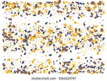 Festive color rectangle confetti background. Abstract frame confetti texture for holiday, postcard, poster, website, carnivals, birthday and children's parties. Cover confetti mock-up. Wedding card 