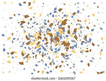 Festive color rectangle confetti background. Abstract frame confetti texture for holiday, postcard, poster, website, carnivals, birthday and children's parties. Cover confetti mock-up. Wedding card 