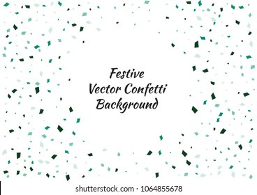 Festive color rectangle confetti background. Abstract frame confetti texture for holiday, postcard, poster, website, carnivals, birthday and children's parties. Cover confetti mock-up. Wedding card 