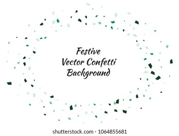 Festive color rectangle confetti background. Abstract frame confetti texture for holiday, postcard, poster, website, carnivals, birthday and children's parties. Cover confetti mock-up. Wedding card 