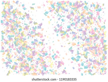 Festive color rectangle confetti background. Abstract frame confetti texture for holiday, postcard, poster, website, carnival, birthday, children's parties. Cover confetti mock-up. Wedding card layout