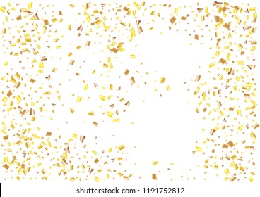 Festive color rectangle confetti background. Abstract frame confetti texture for holiday, postcard, poster, website, carnival, birthday, children's parties. Cover confetti mock-up. Wedding card layout