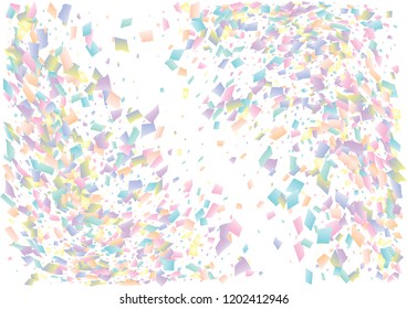 Festive color rectangle confetti background. Abstract frame confetti texture for holiday, postcard, poster, website, carnival, birthday, children's parties. Cover confetti mock-up. Wedding card layout