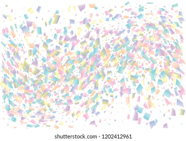 Festive color rectangle confetti background. Abstract frame confetti texture for holiday, postcard, poster, website, carnival, birthday, children's parties. Cover confetti mock-up. Wedding card layout