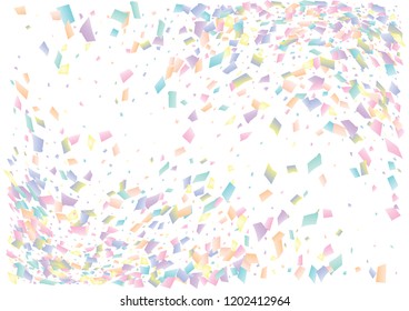 Festive color rectangle confetti background. Abstract frame confetti texture for holiday, postcard, poster, website, carnival, birthday, children's parties. Cover confetti mock-up. Wedding card layout