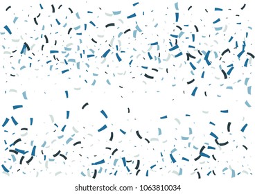 Festive color ribbon confetti background. Abstract frame confetti texture for holiday, postcard, poster, website, carnivals, birthday and children's parties. Cover confetti mock-up. Wedding card 
