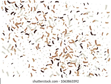 Festive color ribbon confetti background. Abstract frame confetti texture for holiday, postcard, poster, website, carnivals, birthday and children's parties. Cover confetti mock-up. Wedding card 