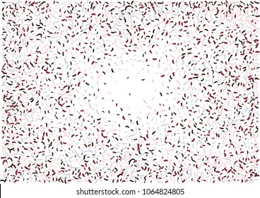 Festive color ribbon confetti background. Abstract frame confetti texture for holiday, postcard, poster, website, carnivals, birthday and children's parties. Cover confetti mock-up. Wedding card 