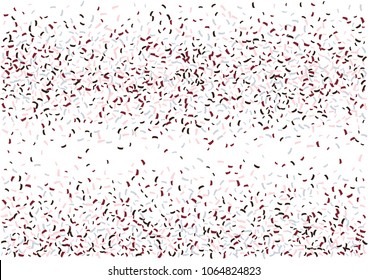 Festive color ribbon confetti background. Abstract frame confetti texture for holiday, postcard, poster, website, carnivals, birthday and children's parties. Cover confetti mock-up. Wedding card 