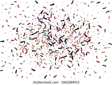 Festive color ribbon confetti background. Abstract frame confetti texture for holiday, postcard, poster, website, carnivals, birthday and children's parties. Cover confetti mock-up. Wedding card 