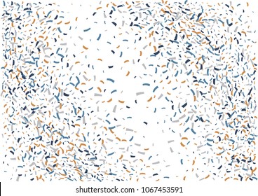 Festive color ribbon confetti background. Abstract frame confetti texture for holiday, postcard, poster, website, carnivals, birthday and children's parties. Cover confetti mock-up. Wedding card 