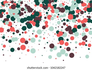 Festive color round confetti background. Abstract frame confetti texture for holiday, postcard, poster, website, carnivals, birthday and children's parties. Cover confetti mock-up. Wedding card layout