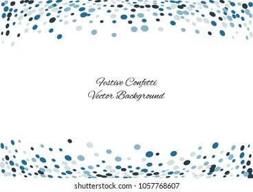 Festive color round confetti background. Abstract frame confetti texture for holiday, postcard, poster, website, carnivals, birthday and children's parties. Cover confetti mock-up. Wedding card layout