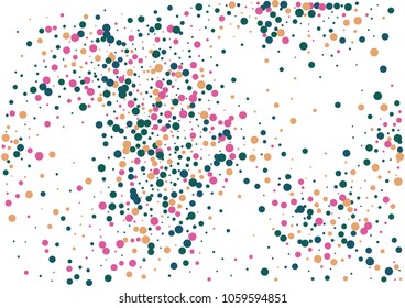 Festive color round confetti background. Abstract frame confetti texture for holiday, postcard, poster, website, carnivals, birthday and children's parties. Cover confetti mock-up. Wedding card layout