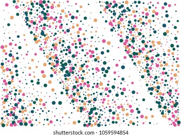 Festive color round confetti background. Abstract frame confetti texture for holiday, postcard, poster, website, carnivals, birthday and children's parties. Cover confetti mock-up. Wedding card layout