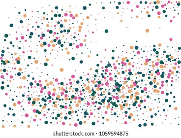 Festive color round confetti background. Abstract frame confetti texture for holiday, postcard, poster, website, carnivals, birthday and children's parties. Cover confetti mock-up. Wedding card layout