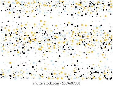 Festive color round confetti background. Abstract frame confetti texture for holiday, postcard, poster, website, carnivals, birthday and children's parties. Cover confetti mock-up. Wedding card layout