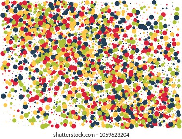 Festive color round confetti background. Abstract frame confetti texture for holiday, postcard, poster, website, carnivals, birthday and children's parties. Cover confetti mock-up. Wedding card layout