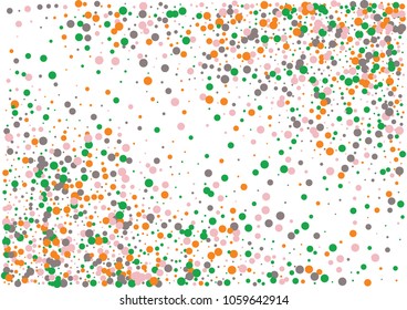 Festive color round confetti background. Abstract frame confetti texture for holiday, postcard, poster, website, carnivals, birthday and children's parties. Cover confetti mock-up. Wedding card layout