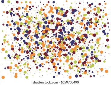 Festive color round confetti background. Abstract frame confetti texture for holiday, postcard, poster, website, carnivals, birthday and children's parties. Cover confetti mock-up. Wedding card layout