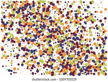 Festive color round confetti background. Abstract frame confetti texture for holiday, postcard, poster, website, carnivals, birthday and children's parties. Cover confetti mock-up. Wedding card layout