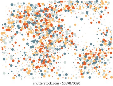 Festive color round confetti background. Abstract frame confetti texture for holiday, postcard, poster, website, carnivals, birthday and children's parties. Cover confetti mock-up. Wedding card layout