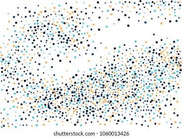 Festive color round confetti background. Abstract frame confetti texture for holiday, postcard, poster, website, carnivals, birthday and children's parties. Cover confetti mock-up. Wedding card layout