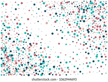 Festive color round confetti background. Abstract frame confetti texture for holiday, postcard, poster, website, carnivals, birthday and children's parties. Cover confetti mock-up. Wedding card layout