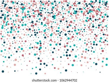 Festive color round confetti background. Abstract frame confetti texture for holiday, postcard, poster, website, carnivals, birthday and children's parties. Cover confetti mock-up. Wedding card layout