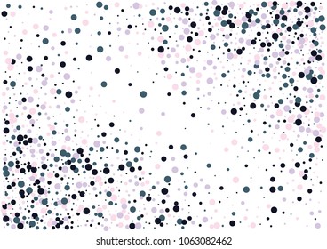 Festive color round confetti background. Abstract frame confetti texture for holiday, postcard, poster, website, carnivals, birthday and children's parties. Cover confetti mock-up. Wedding card layout