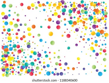 Festive color round confetti background. Abstract frame confetti texture for holiday, postcard, poster, website, carnivals, birthday and children's parties. Cover confetti mock-up. Wedding card layout