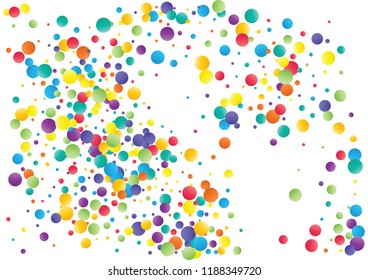 Festive color round confetti background. Abstract frame confetti texture for holiday, postcard, poster, website, carnivals, birthday and children's parties. Cover confetti mock-up. Wedding card layout