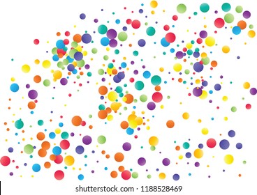 Festive color round confetti background. Abstract frame confetti texture for holiday, postcard, poster, website, carnivals, birthday and children's parties. Cover confetti mock-up. Wedding card layout