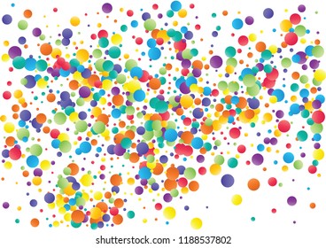 Festive color round confetti background. Abstract frame confetti texture for holiday, postcard, poster, website, carnivals, birthday and children's parties. Cover confetti mock-up. Wedding card layout