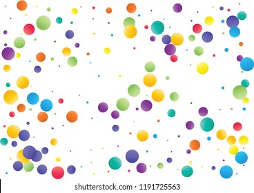 Festive color round confetti background. Abstract frame confetti texture for holiday, postcard, poster, website, carnivals, birthday and children's parties. Cover confetti mock-up. Wedding card layout