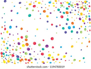 Festive color round confetti background. Abstract frame confetti texture for holiday, postcard, poster, website, carnivals, birthday and children's parties. Cover confetti mock-up. Wedding card layout